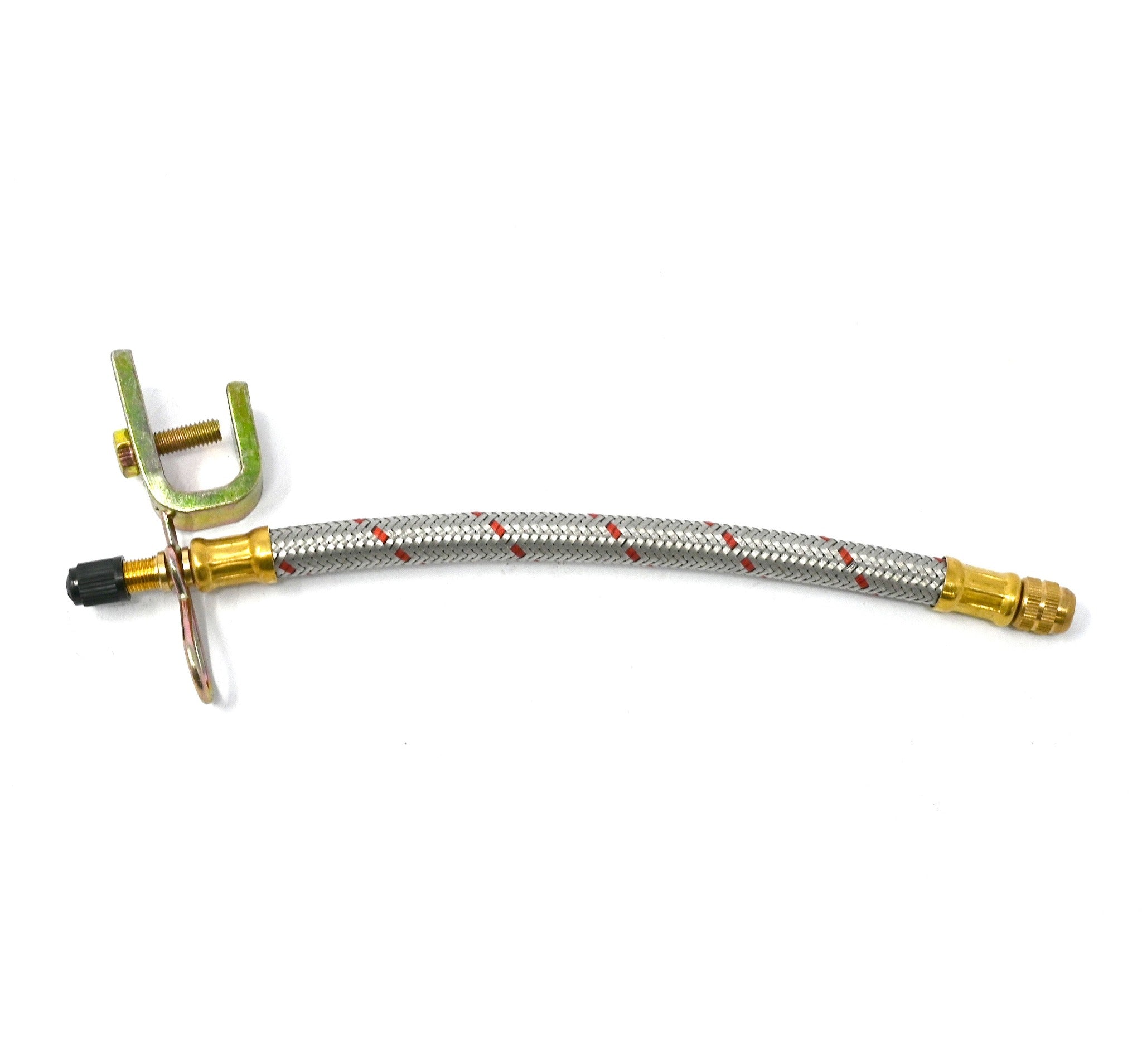Flexible Braided Metal Rubber Valve Extension - 8.25 Inches (210mm)
