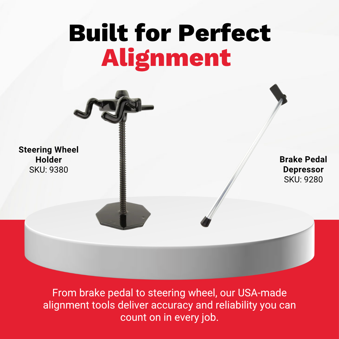 Perfect Wheel Alignment Tools | Brake Pedal Depressor & Steering Holder ...
