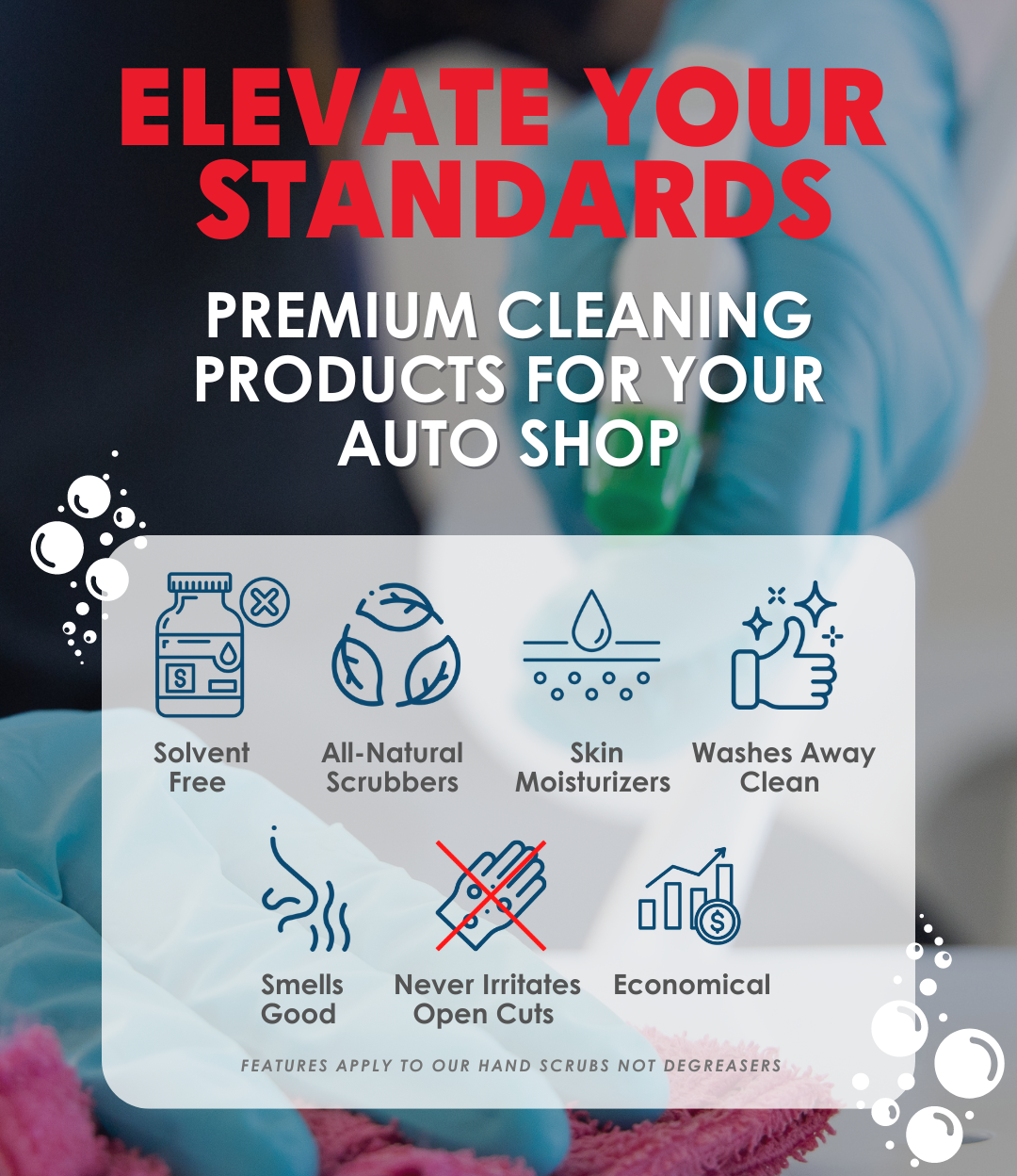 Elevate Your Standards - Premium Cleaning Products for Your Auto Shop