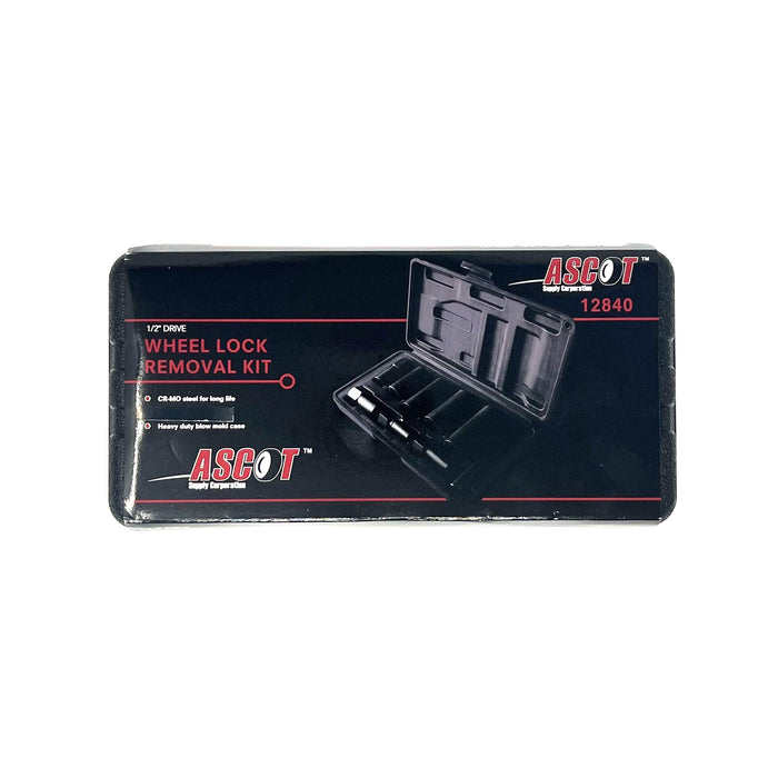 9 Piece Wheel Lock Removal Kit, 1/2" Drive