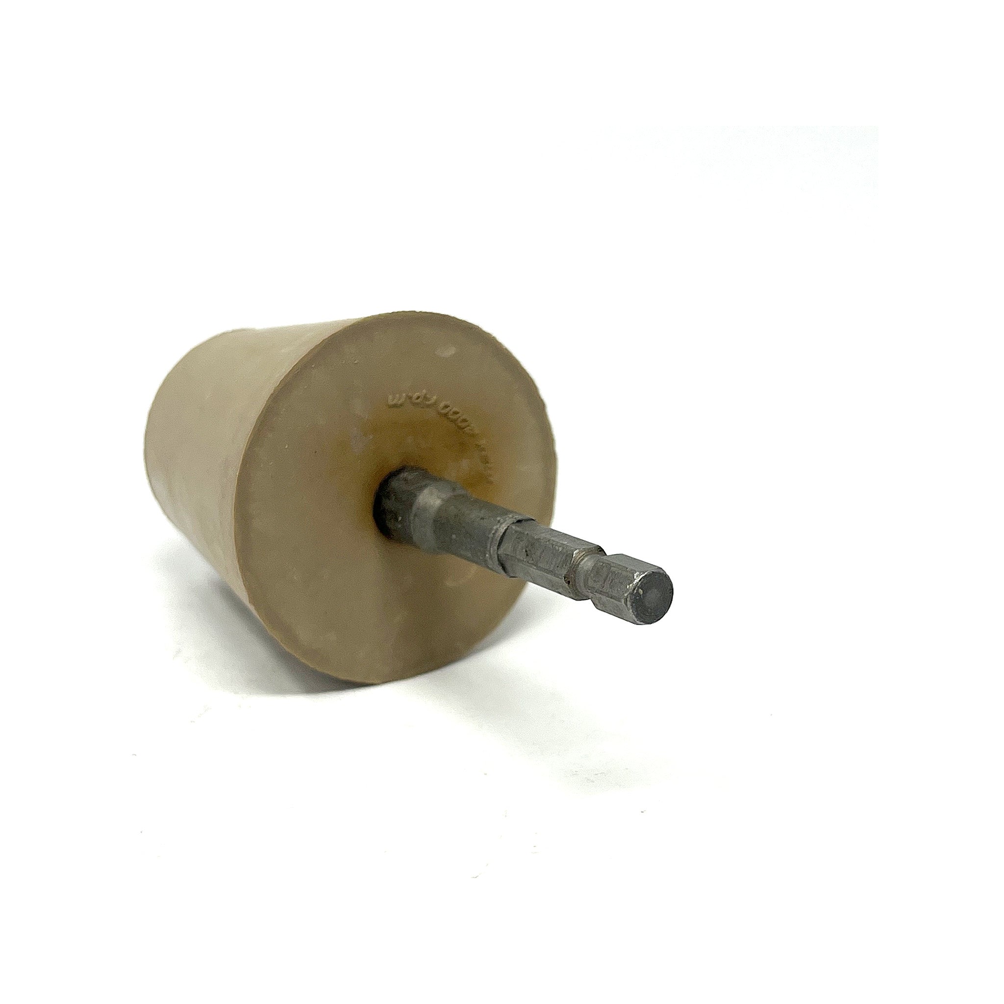 Eraser Wheel for Removing Adhesives - Small, Conical - Hex Shank