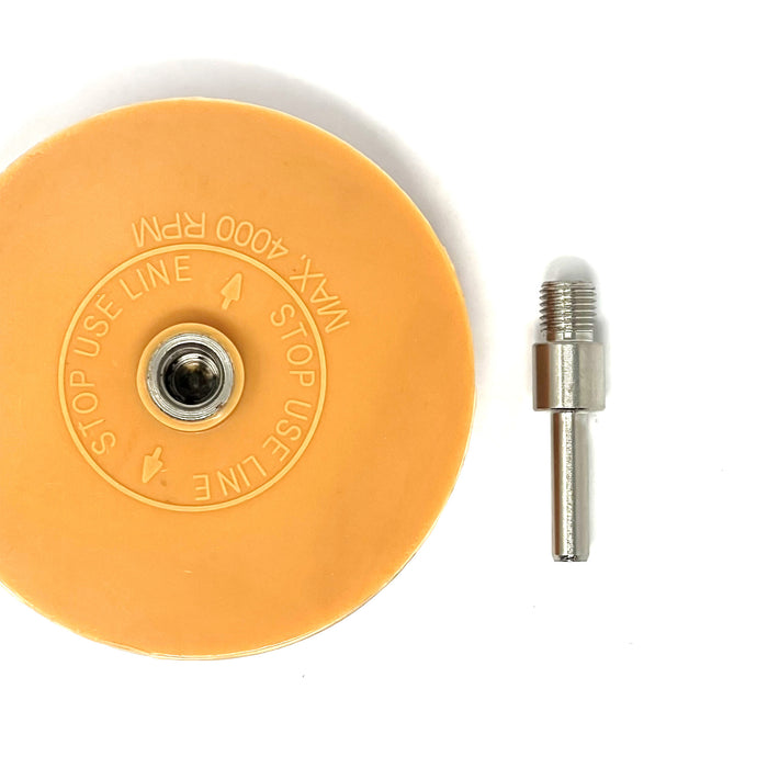 Eraser Wheel for Removing Adhesives - 1/4" Shank