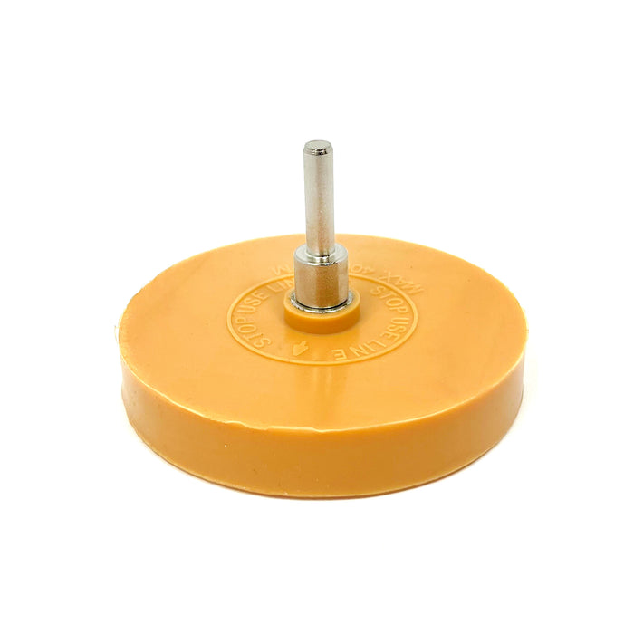 Eraser Wheel for Removing Adhesives - 1/4" Shank