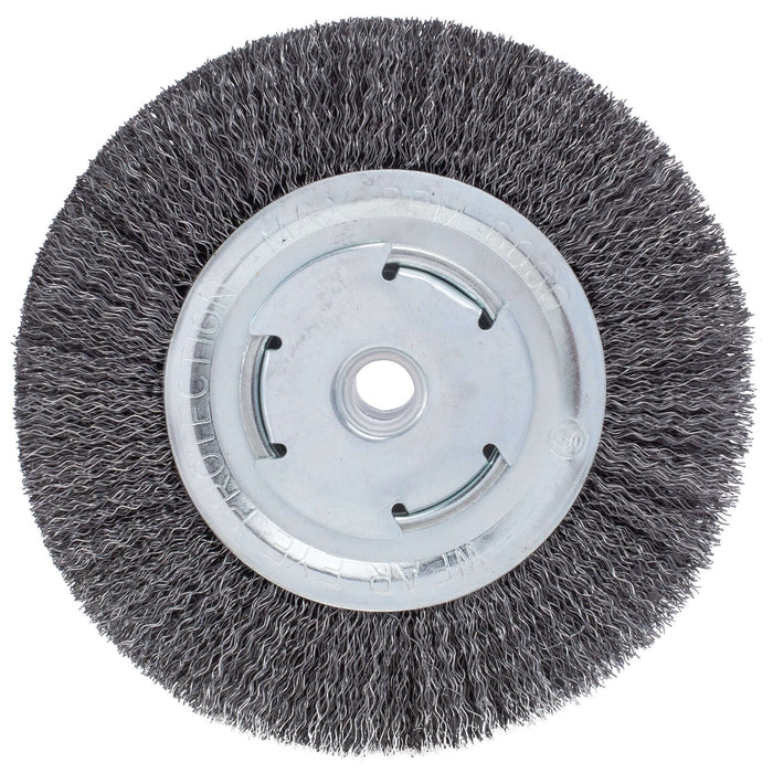 Crimped Straight Wire Wheel - 6" x 5/8" - 1/2" or 5/8" Arbor - 0.014" Wire