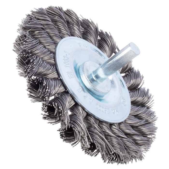 Knotted Wire Wheel 3-½" With ¼" Shank 25,000RPM