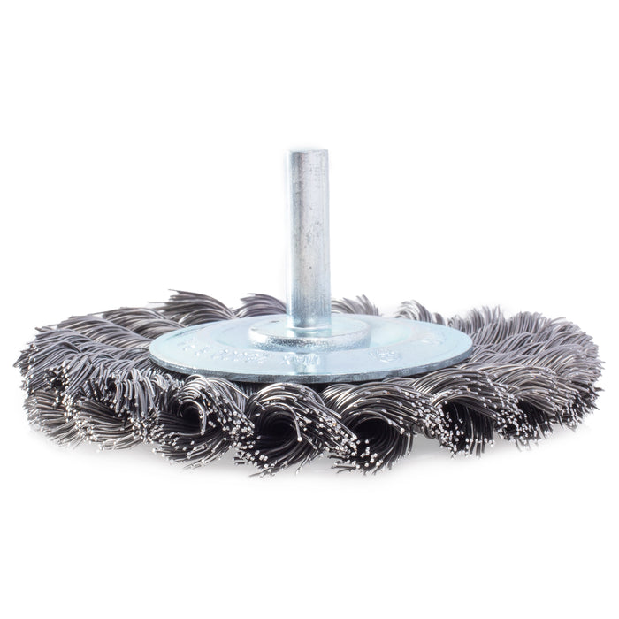 Knotted Wire Wheel 3-½" With ¼" Shank 25,000RPM