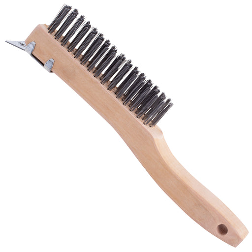 Wood Handled Brush w/ Scraper