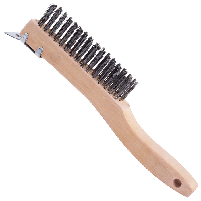 Wood Handled Brush w/ Scraper