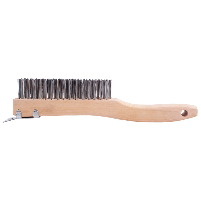 Wood Handled Brush w/ Scraper