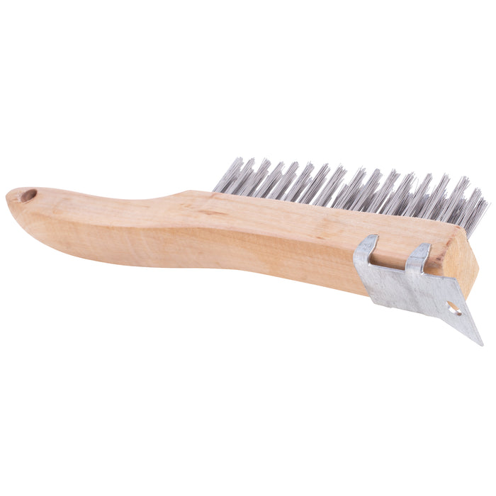 Wood Handled Brush w/ Scraper