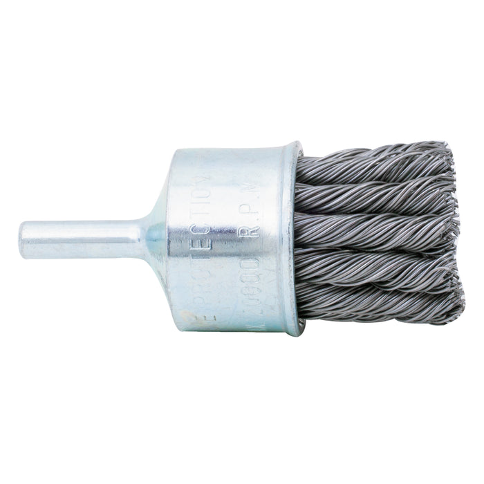 Knotted End Wire Brush 1-1/8” With ¼" Shank 22000RPM