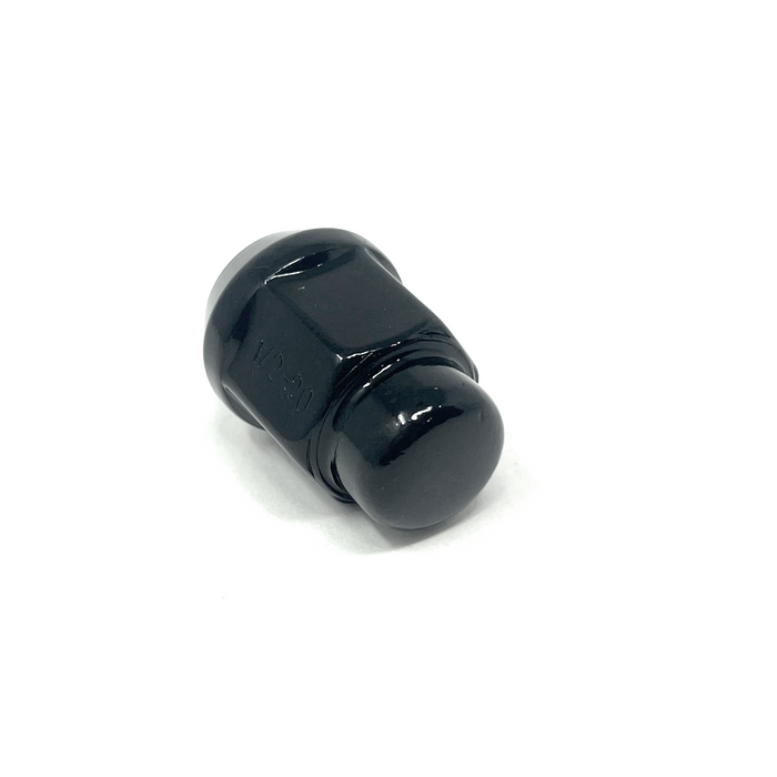 Tuerca de rueda - 1/2" - Abombada, Negra - Hexagonal de 13/16"