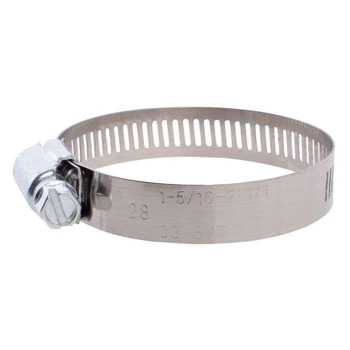 Hose Clamp - #28, Standard, Ventilated, Stainless - 10pk