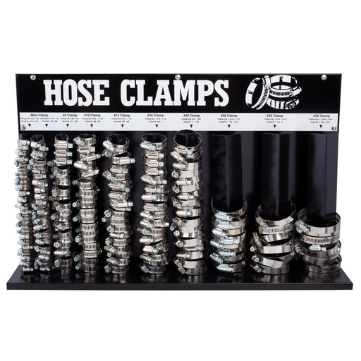 Hose Clamp Rack + Assortment - 221pc