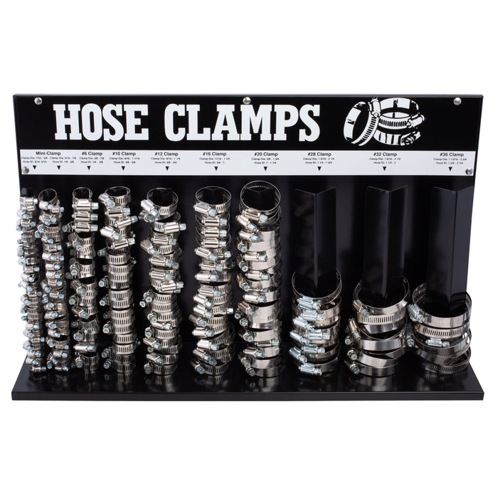 Hose Clamp Rack + Assortment - 221pc