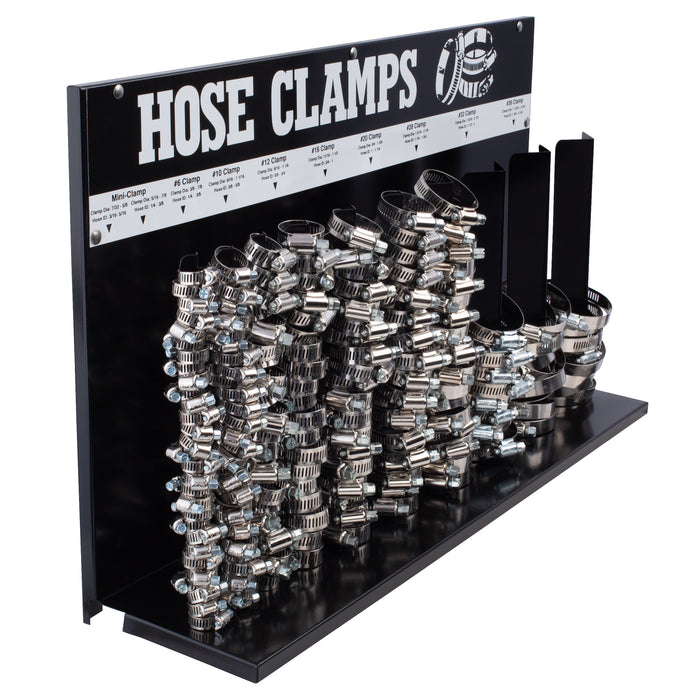 Hose Clamp Rack + Assortment - 221pc