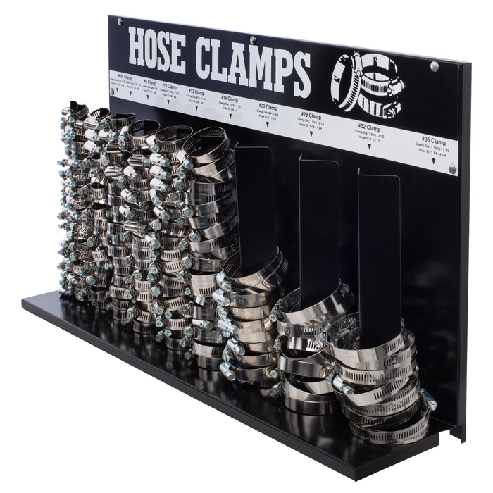 Hose Clamp Rack + Assortment - 221pc