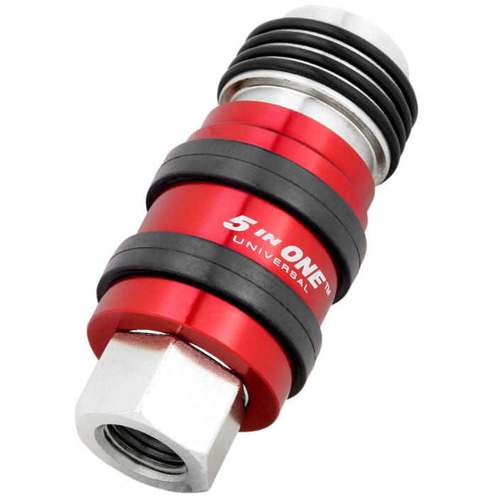 Universal Air Coupler Fitting - Fits M,V,T,A,L Style, 1/4" MNPT