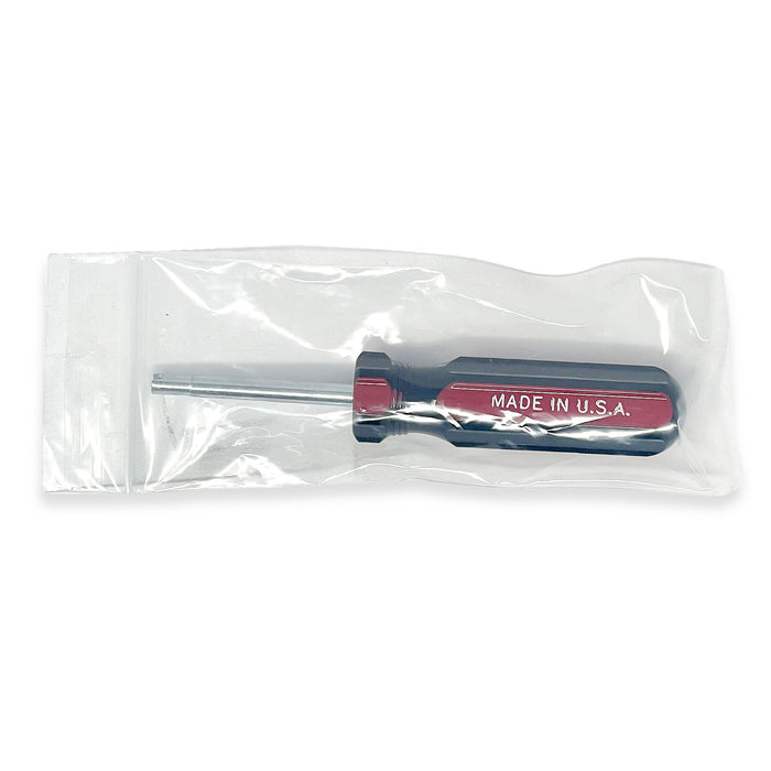 USA Made Screwdriver Valve Core Tool - Red/Black, Short