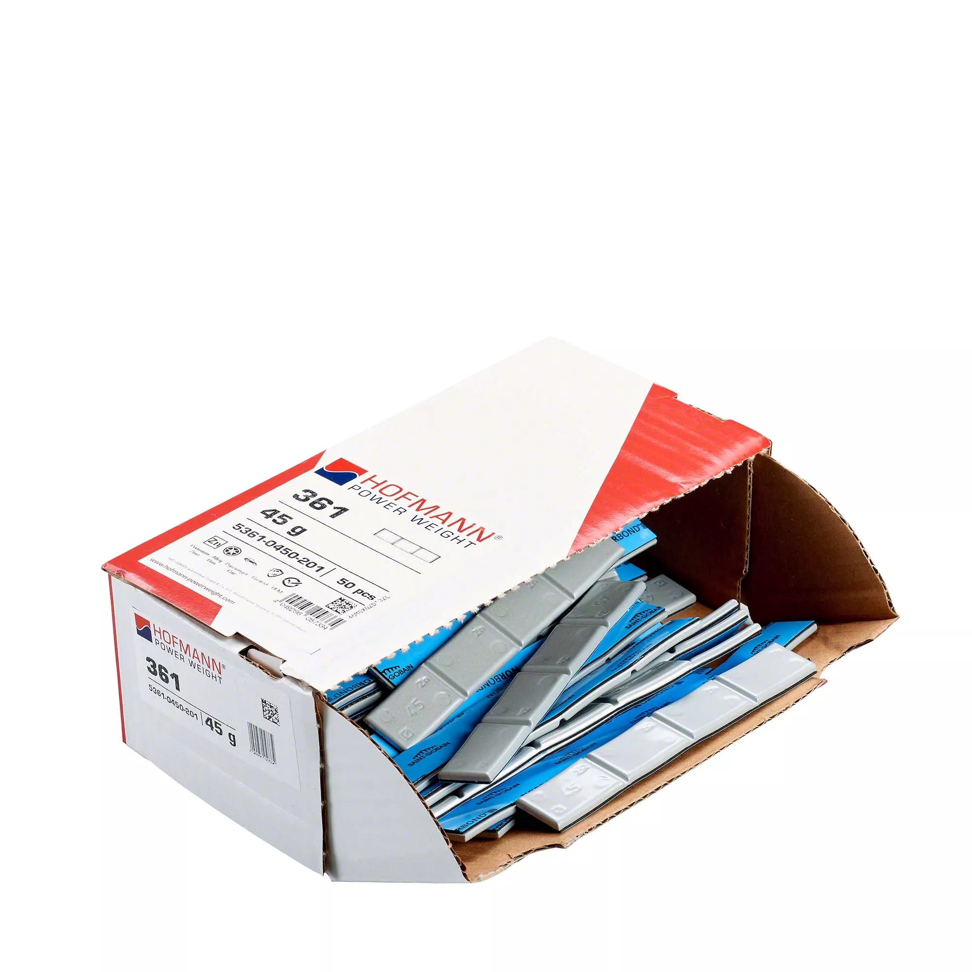 Adhesive Wheel Weight - HPW Type 361 - 45g - Box of 50