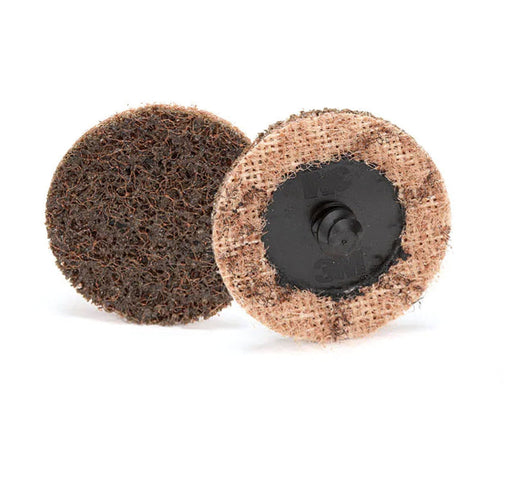 Scotch-Brite™ Roloc™ Surface Conditioning Disc, Maroon,&nbsp; Medium, TR, 2 in, 25 per box. - 4 Boxs - 100 Total