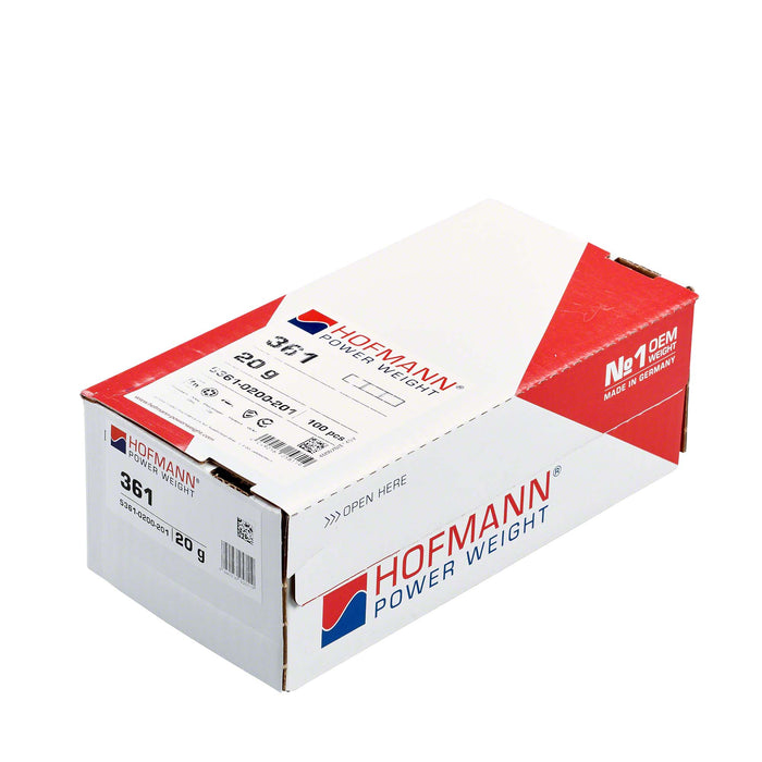 Adhesive Wheel Weight - HPW Type 361 - 20g - Box of 100