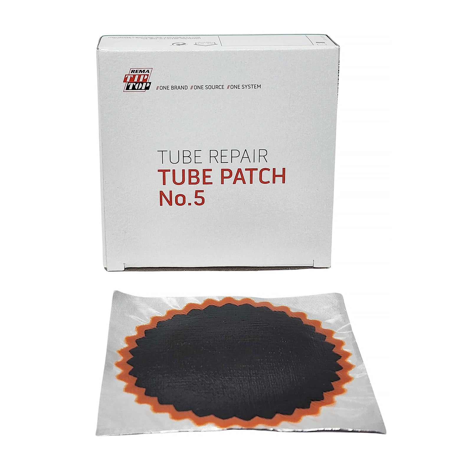 Rema 5 Tube Patch, 3-3/4" Round, Red Edge (10 bx)