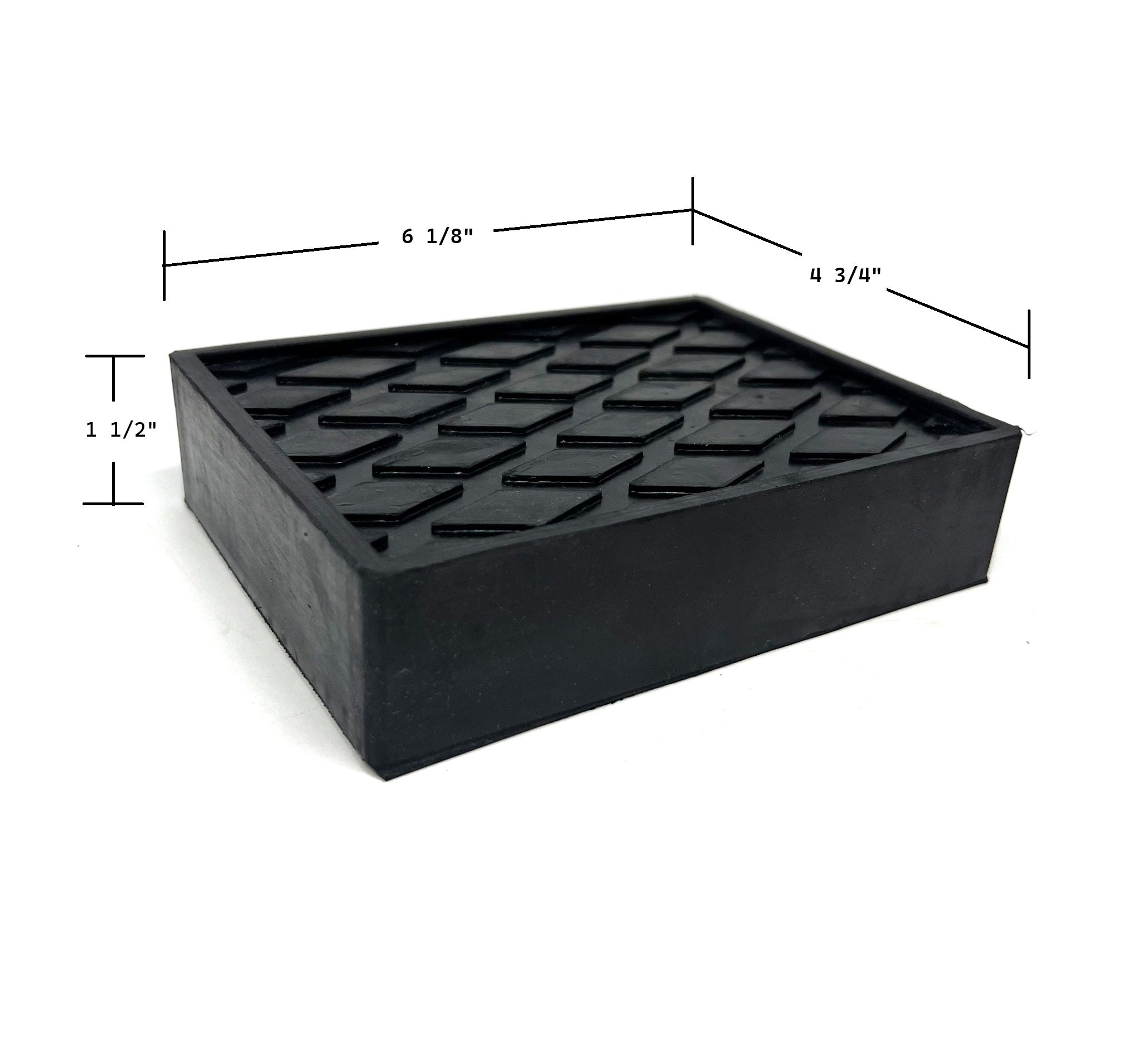 Universal Rubber Blocks 4-3/4”X 6-1/4” 1-1/2” Thick - Pack of 4