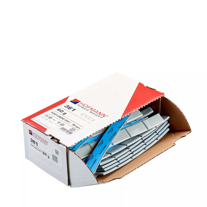 Adhesive Wheel Weight - HPW Type 361 - 60g - Box of 50
