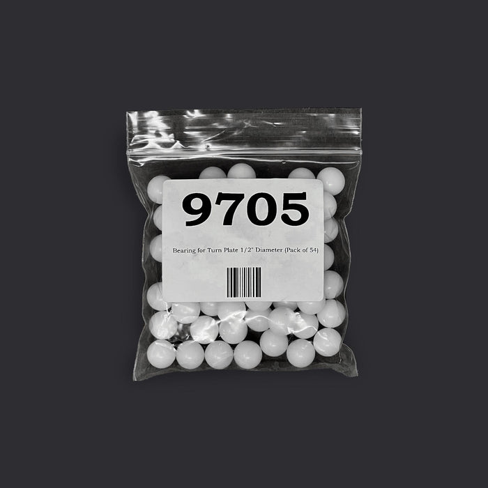 1/2" Dia. Celcon Bearings for Aligner Turnplates - 54 Pack