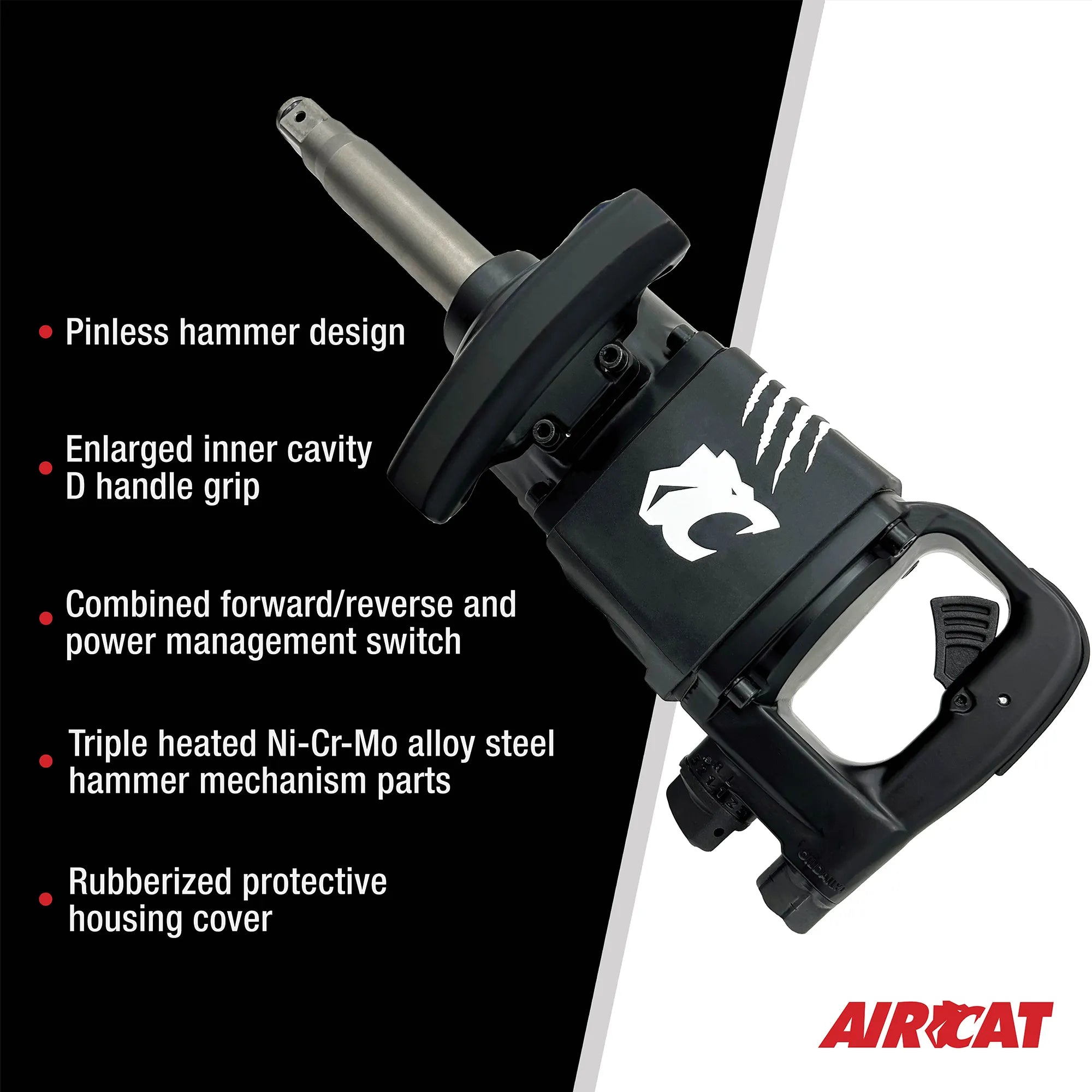 Aircat 1" Impact Wrench w/ 6" Extended Anvil