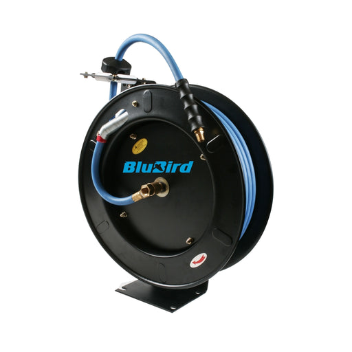 Blubird Rubber Air Hose Reel – 3/8” Outlet M-NPT, Reel Inlet 3/8” M-NPT