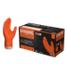 8mil Nitrile Gloves w/ Diamond Texture - Orange - Large