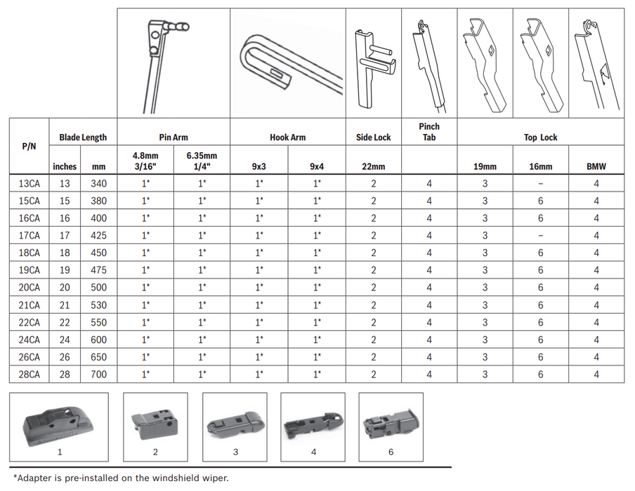 Bosch Clear Advantage Wiper Blade - 28" - Each