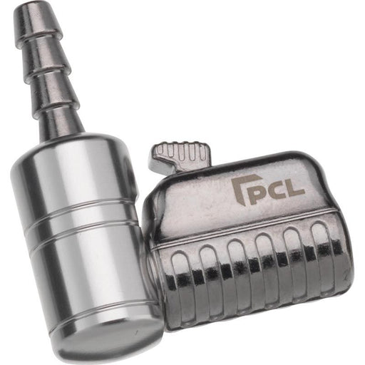 PCL ANGLED CLIP-ON CHUCK - 1/4” HOSE BARB INLET