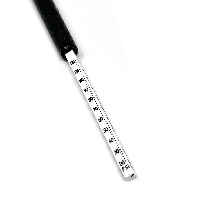 Straight-On Dual Foot Air Gauge - 20-120 PSI, Black