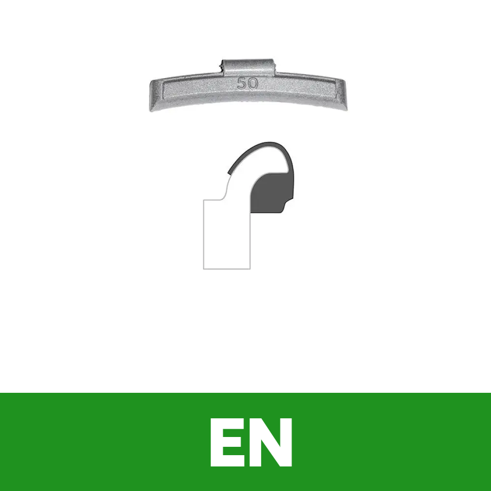 Zinc Clip-On Wheel Weights - EN Profile - 10 g