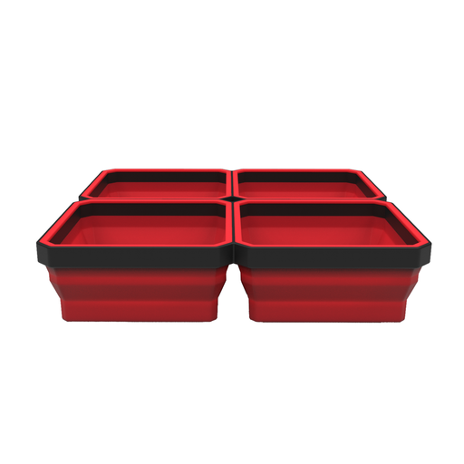 Large Expandable Magnetic Parts Tray - Red