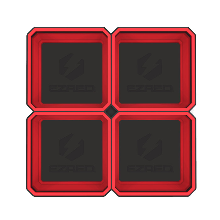 Large Expandable Magnetic Parts Tray - Red