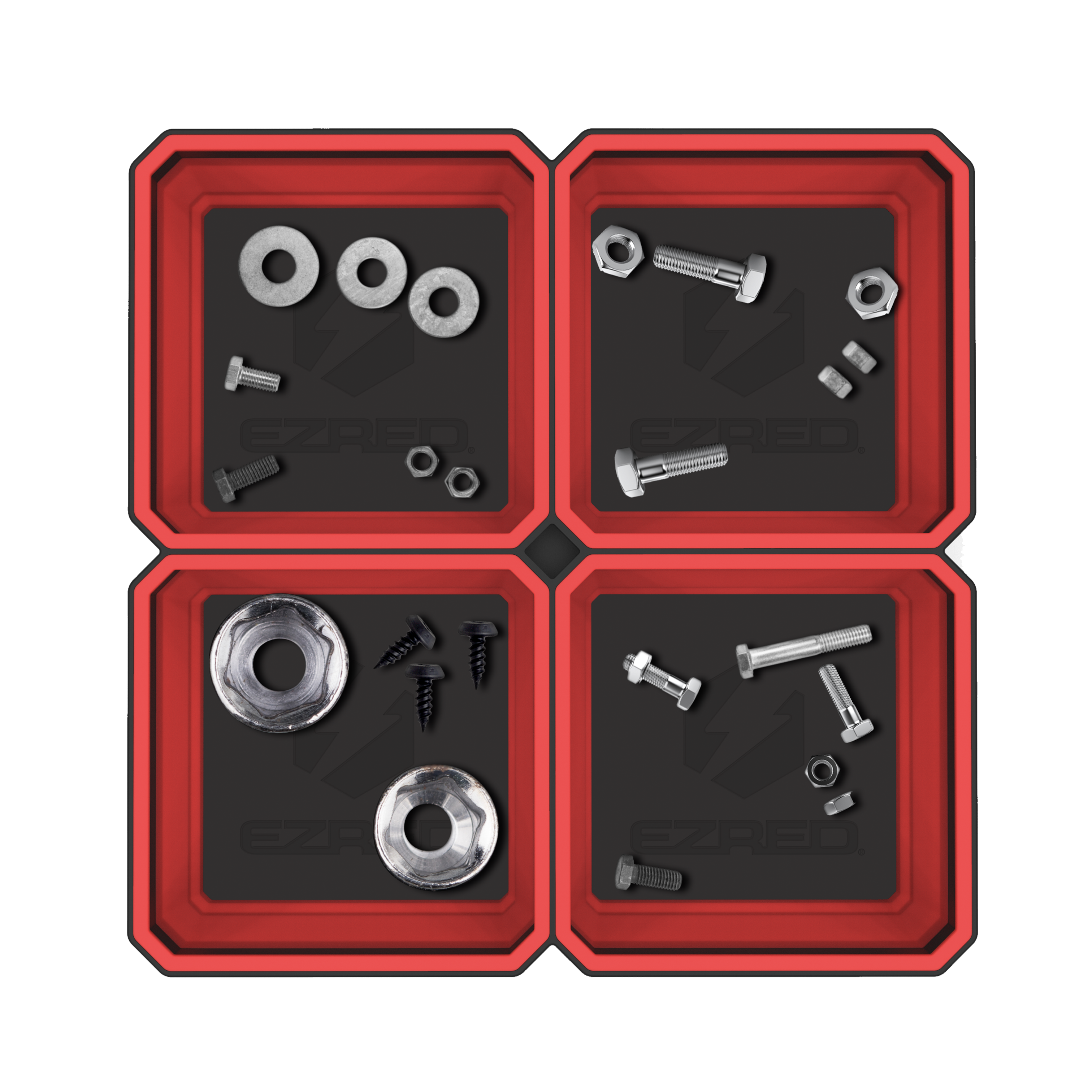Large Expandable Magnetic Parts Tray - Red