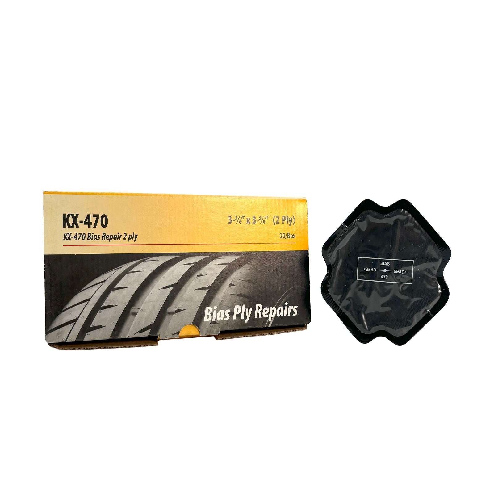 Kex 470 Bias Ply Tire Repair Unit, 3-3/4", 2 Ply (20 bx)