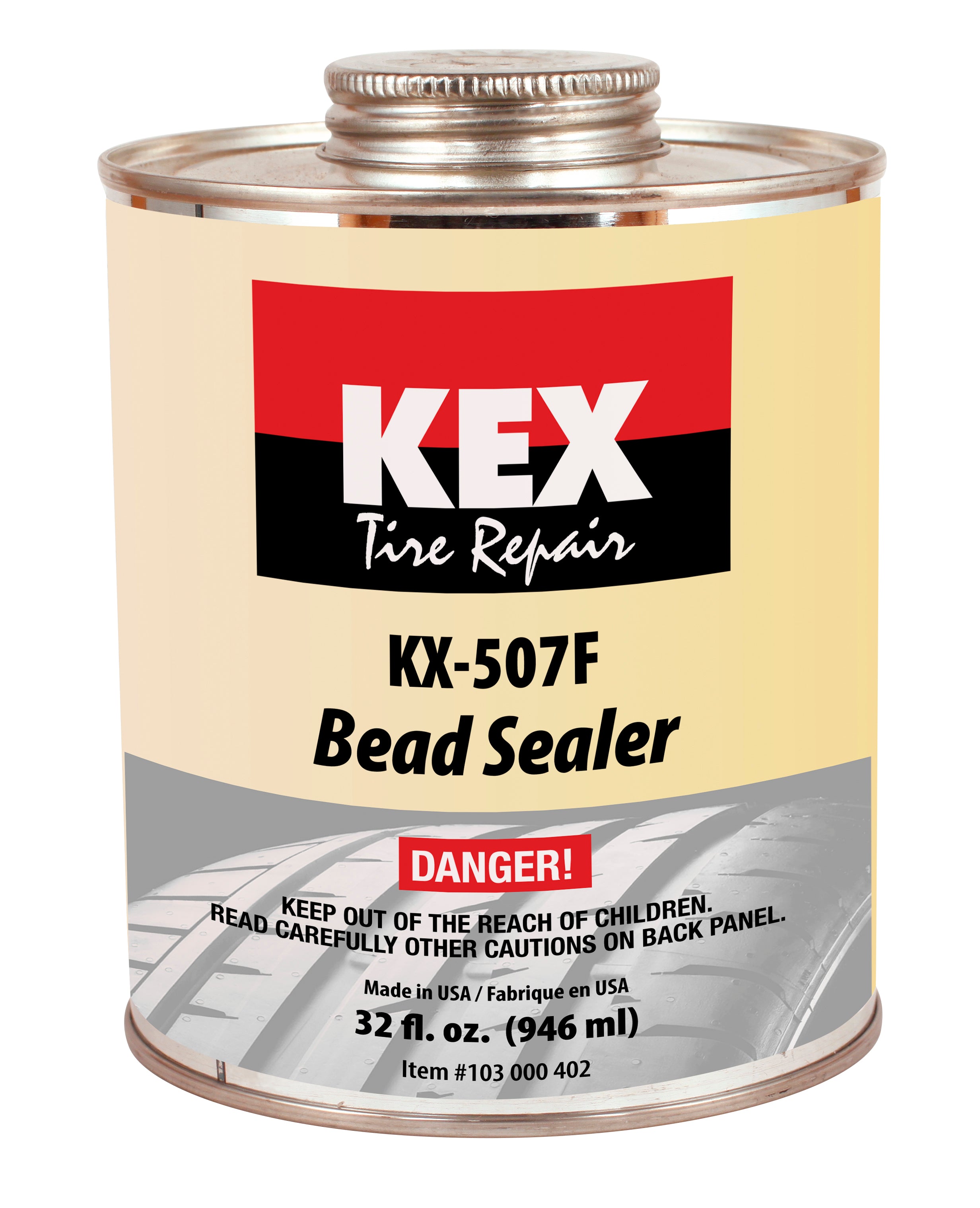 Kex 507F Bead Sealer, 32 oz Brush Top Can NO DRIP (Flammable)