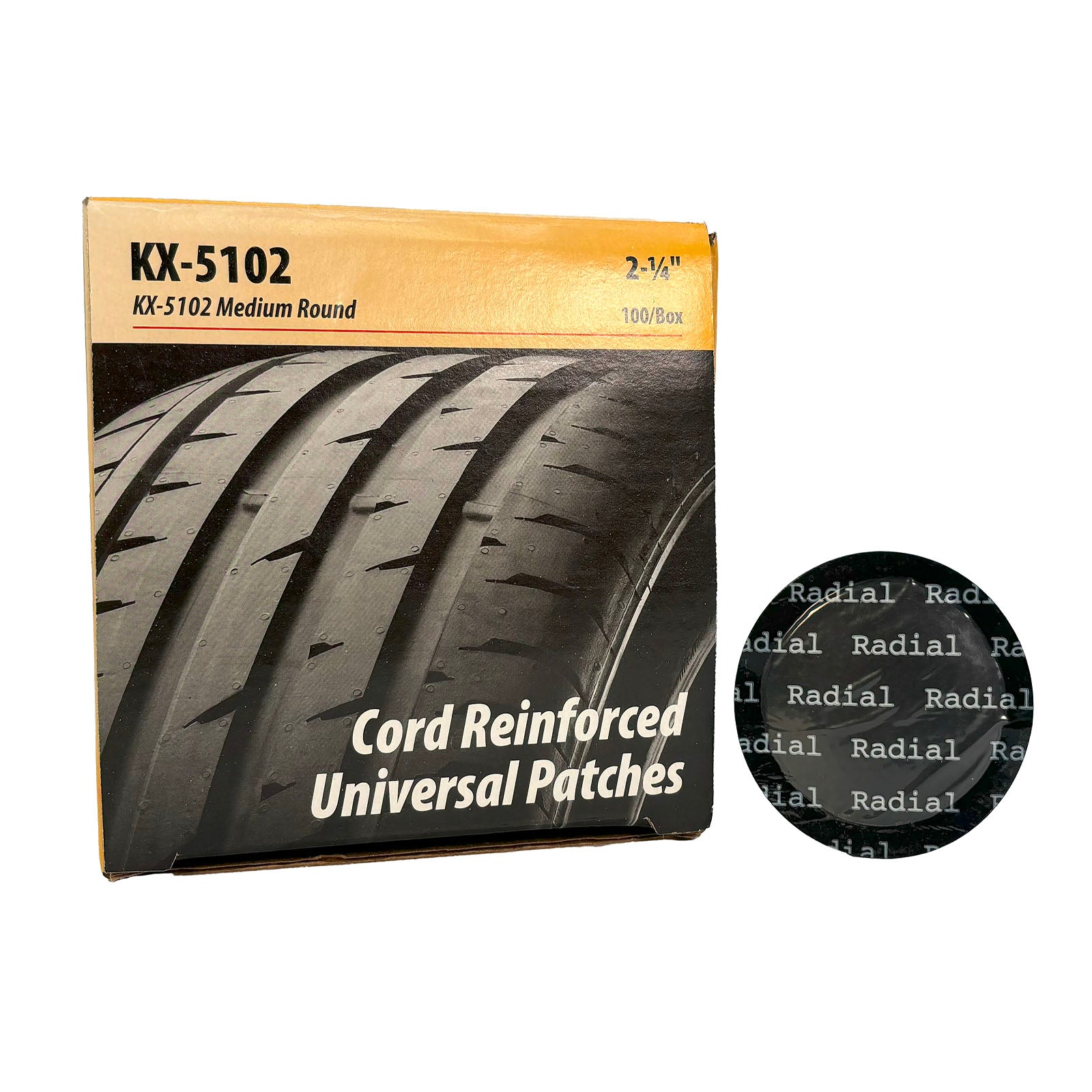 Kex 5102 Radial Tire Repair Unit, 2-1/4" Round, 1 Ply (100 bx)