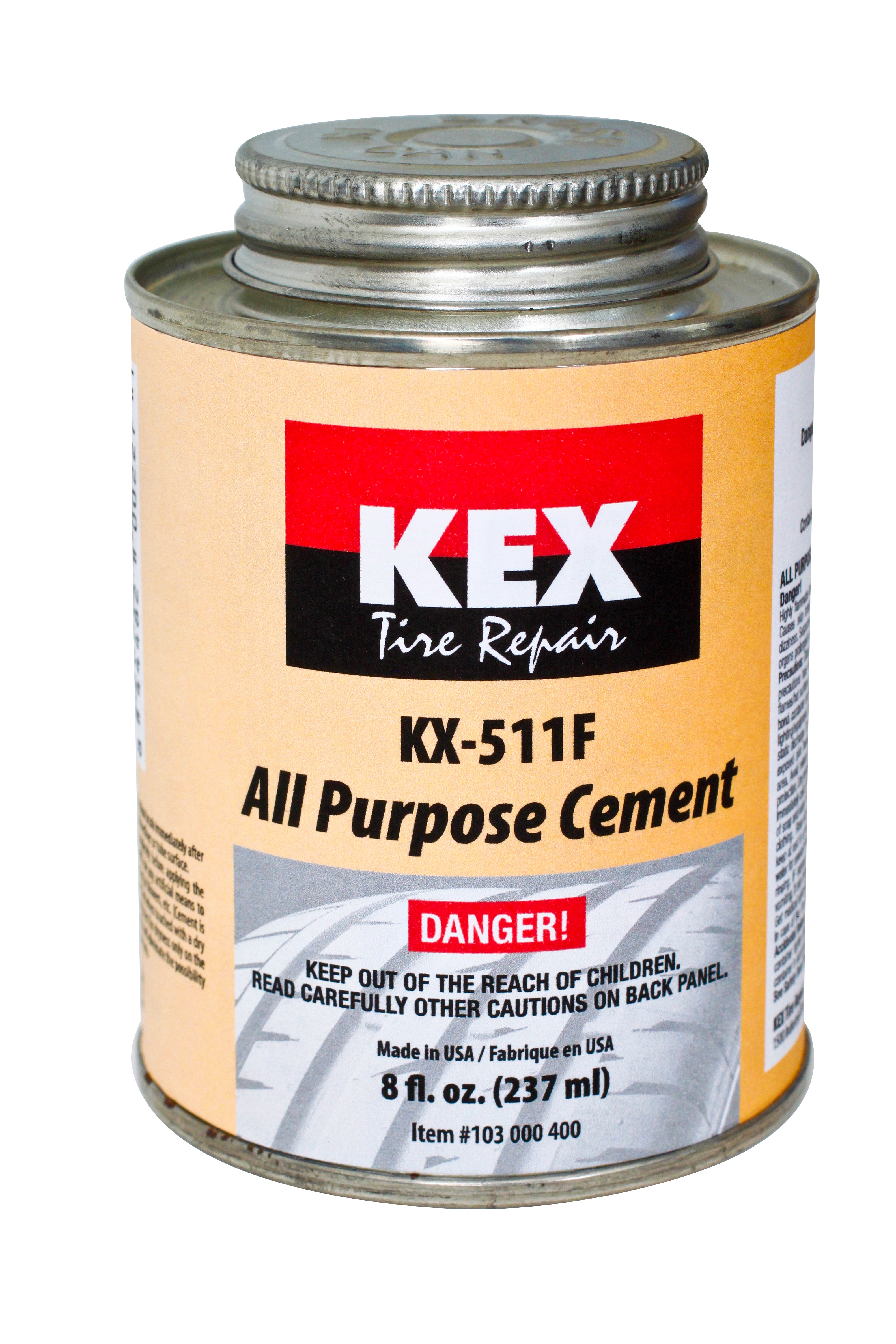 Kex 511F Cement, (Clear Universal), 8 oz Brush Top Can (Flammable)