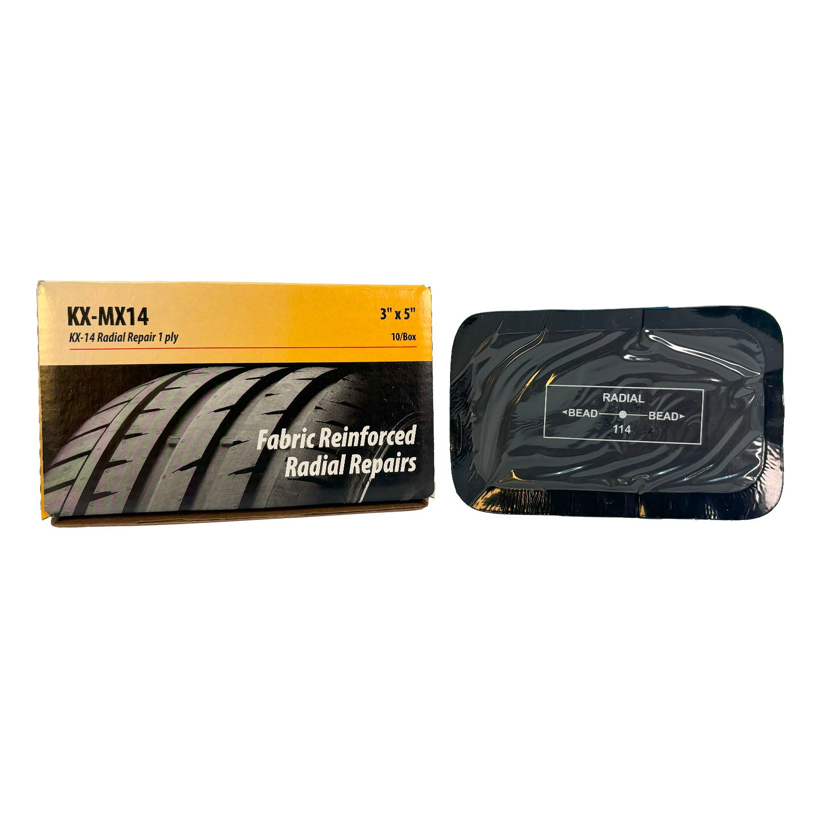 Kex MX14 Radial Tire Repair Unit, 3" x 4-3/4", 1 Ply (10 bx)