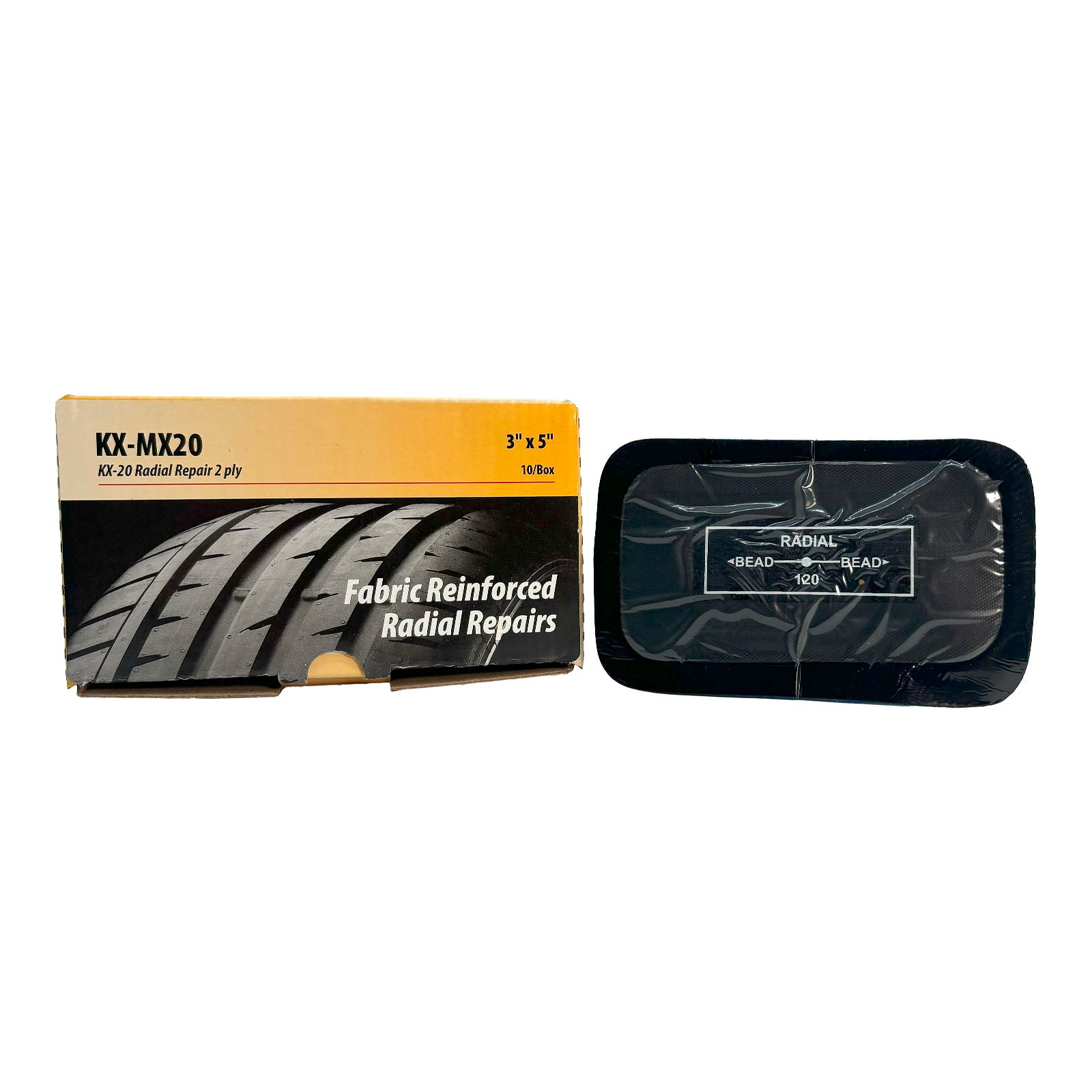 Kex MX20 Radial Tire Repair Unit, 3" x 5", 2 Ply (10 bx)