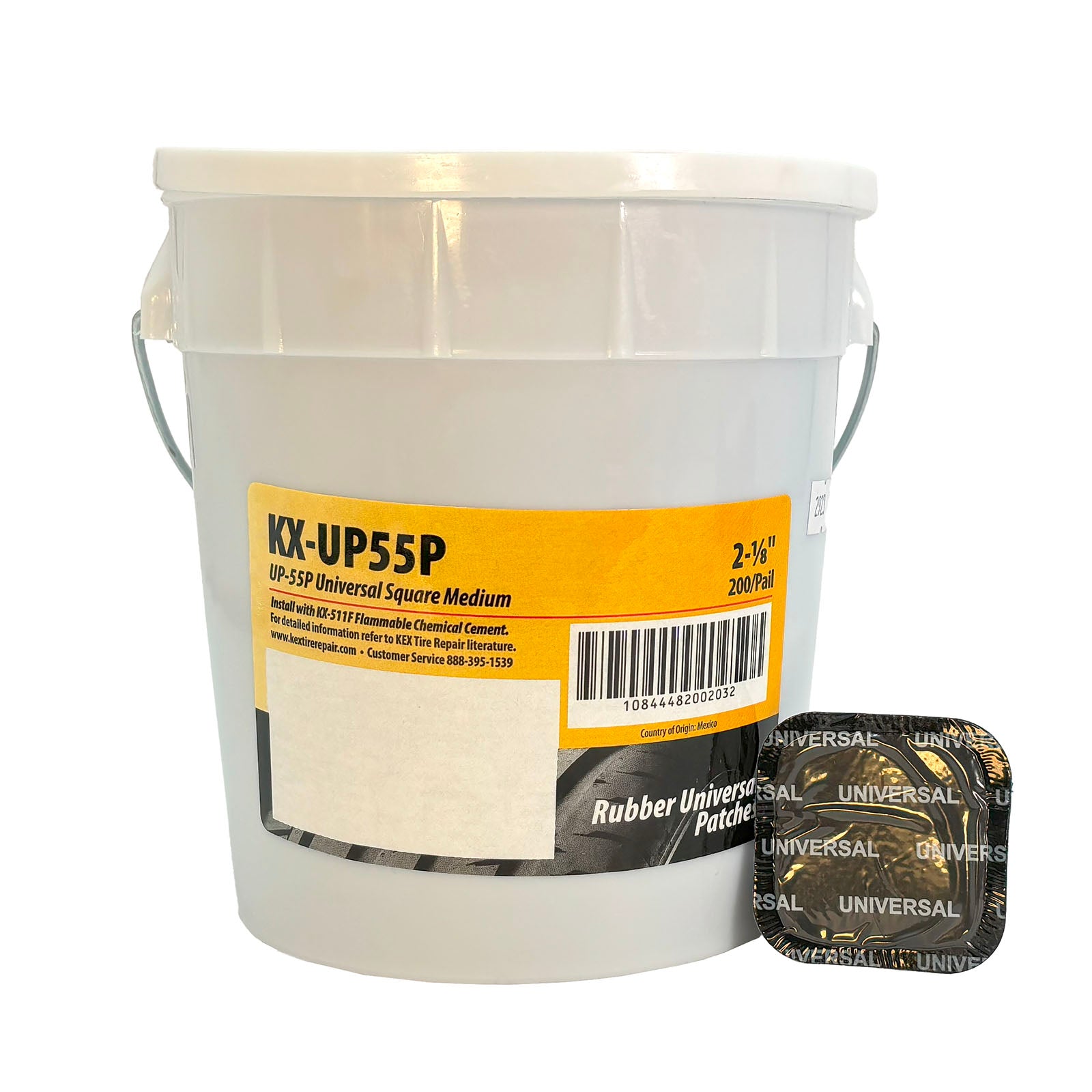 Kex UP-55P Universal Patch, 2-1/8" Square (200 unit bucket)