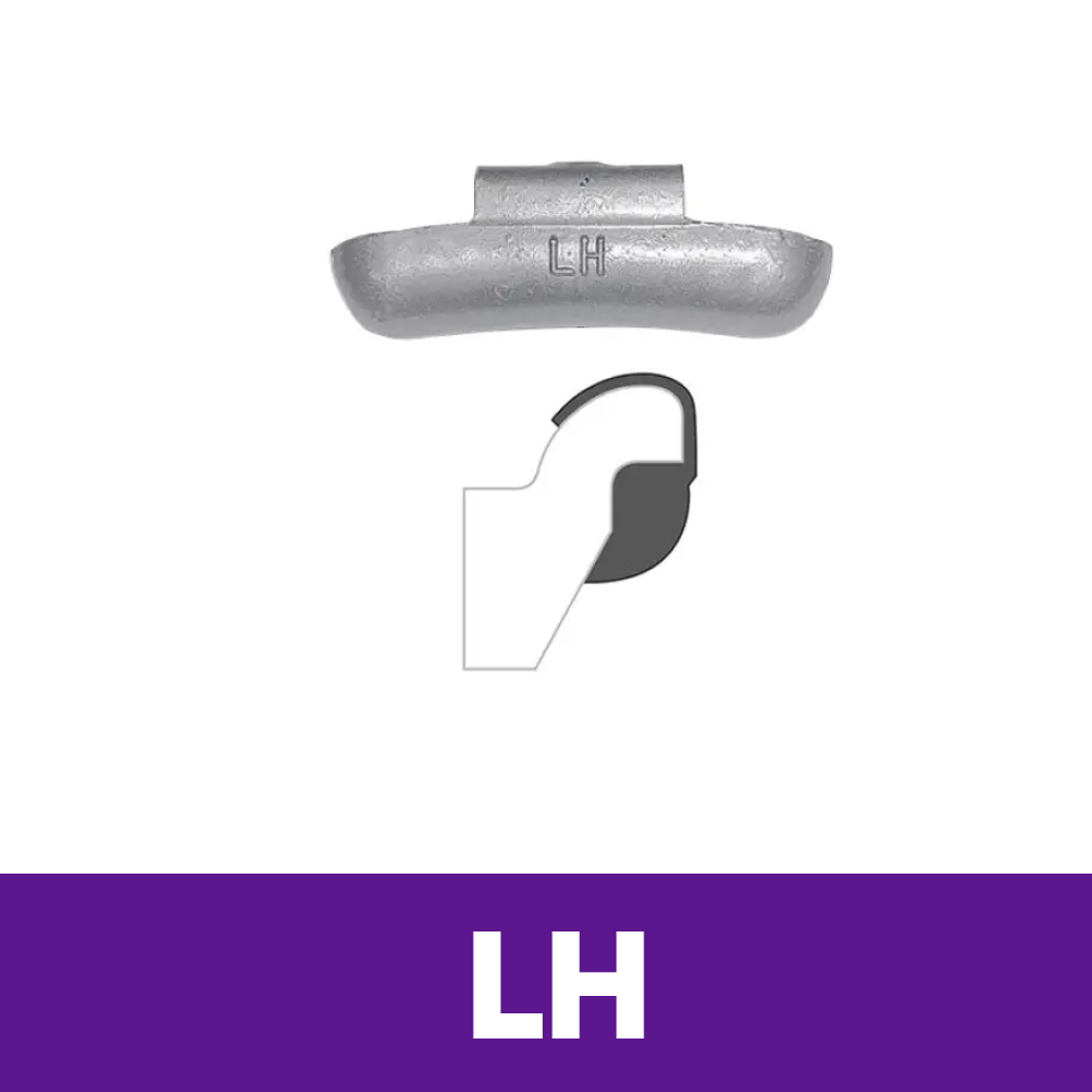 Zinc Clip-On Wheel Weights - LH Profile - 0.25 oz