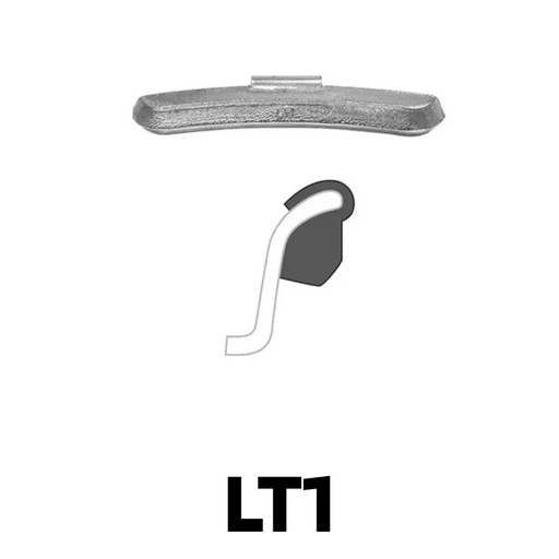 Clip-On WW - LT1 Profile 6.00 oz, Heavy Duty, Box of 20 - Lead Uncoated