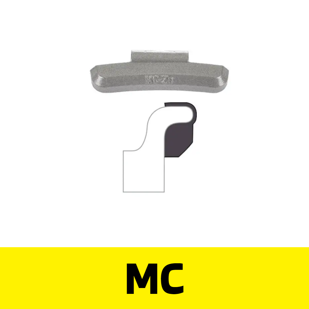 Clip-On WW - MC Profile, 1.25 oz, Box of 25 Steel - Eco "Yellow"